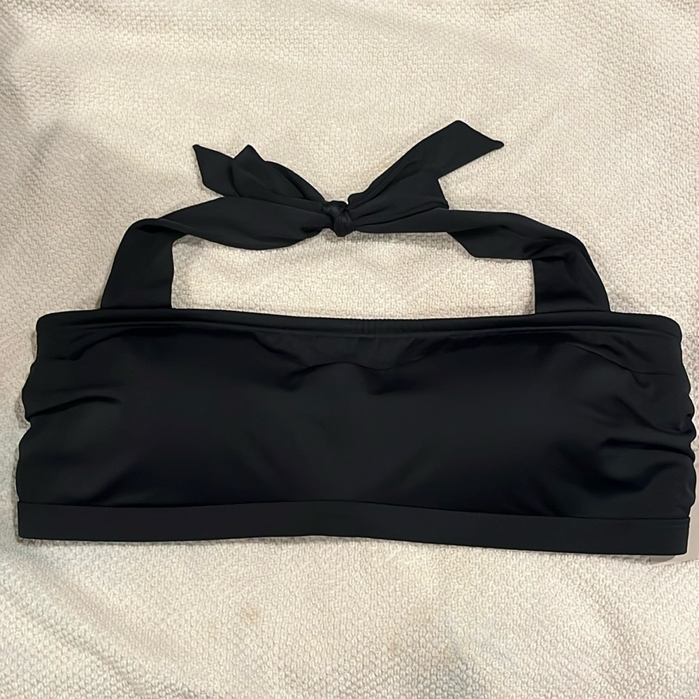 NWT Boden Padded Black Bikini Bathing Suit Top Sz US 12 (UK 16)